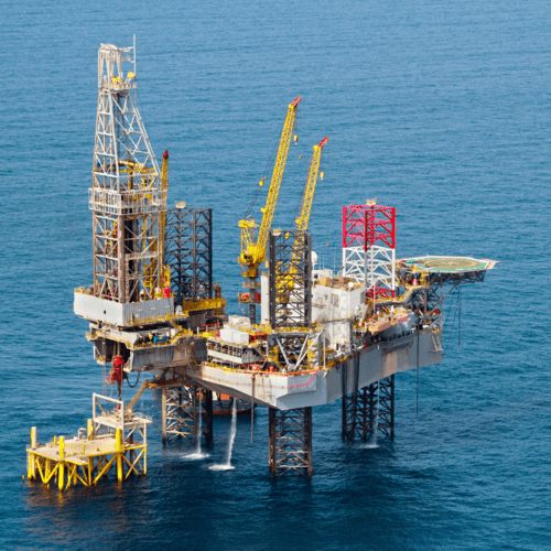 Sea water lift pump on oil rig